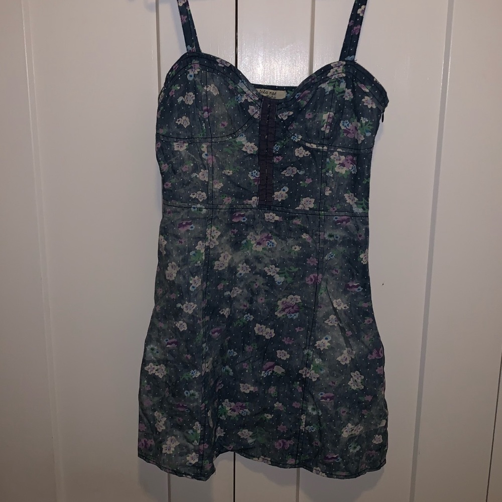 Lola Rae Jean floral dress S
